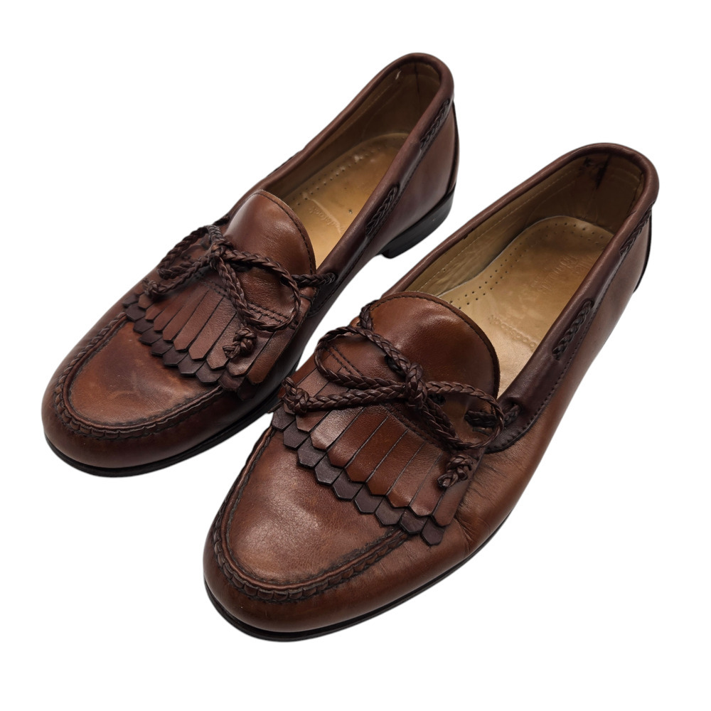 Allen Edmonds Woodstock Mens Size 10 D Brown Leather Kiltie Dress Loafers Shoes